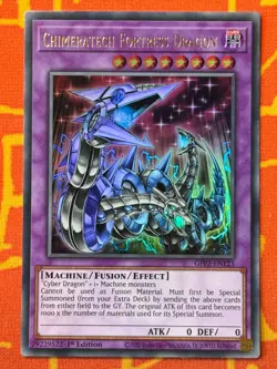 YUGIOH CHIMERATECH FORTRESS DRAGON ULTRA RARE 1ST EDITION NM GFP2-EN123 - Image 1