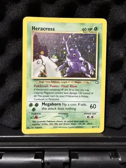 Pokemon TCG Heracross Neo Genesis Holo Card 6/111 Unlimited Rare - Image 1