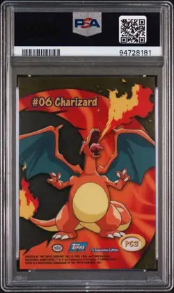 2000 Topps Pokemon TV Animation Clear Cards #PC3 Charizard PSA GEM MINT 10 - Image 2