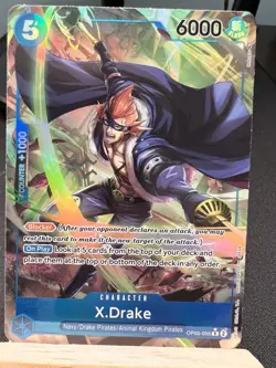 One Piece Card Game X.Drake OP05-055 R Alt Art - Awakening Of The New Era - Image 1