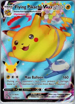 Flying Pikachu VMAX 007/025 Celebrations - Pokemon Card - NM - Image 1