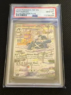 Metagross Illustration Rare Card 178/162 PSA 10 Gem MT Pokemon Temporal Forces - Image 1