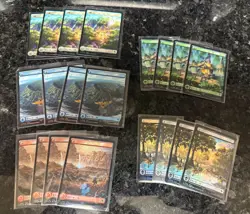 MTG Final Fantasy Foil Chocobo Track Lands Full Art Variants 20 Card Lot (JP) - Image 1