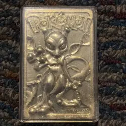 1999 Mewtwo Pokemon 24K Gold Plated Trading card Limited Edition Burger King - Image 1