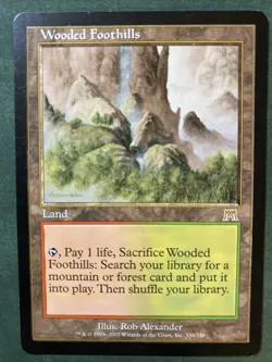 1x Wooded Foothills - Onslaught #330 - Mtg - Image 1