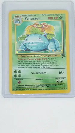 Pokemon 2000 Base Set 2 Venusaur 18/130 Holo (Never Played) - Image 1