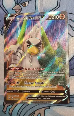 Pokemon TCG Galarian Sirfetch'd V Vivid Voltage 174/185 Holo Full Art - Image 1