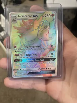 Incineroar GX 147/145 SM Guardians Rising 2017 Secret Rainbow Pokemon - Image 1