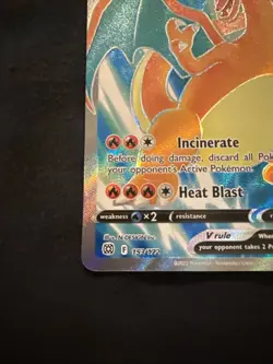 Pokemon TCG Charizard V Full Art 153/172 Brilliant Stars Ultra Rare NM - Image 4