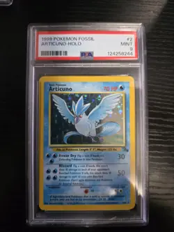 1999 Pokemon Fossil Articuno Holo #2 PSA 9 Mint - WOTC Vintage Holo - Image 1