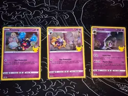 Pokemon TCG Celebrations Cosmog 13 Cosmoem 14 Lunala 15 NM Holo 25th Anniversary - Image 1