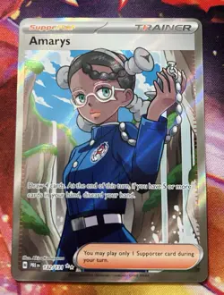 Amarys Prismatic Evolutions Ultra Rare Trainer Pokemon TCG SV 132/131 - Image 1