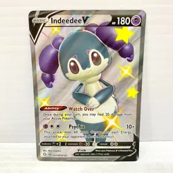 Indeedee V SV114/SV122 - Pokemon TCG Shining Fates - Full Art Shiny NM - Image 1