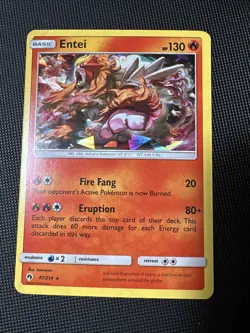 Pokemon TCG. Entei 47/214 Lost Thunder Cracked Ice Holo Rare (NEAR MINT) 🐕 - Image 4