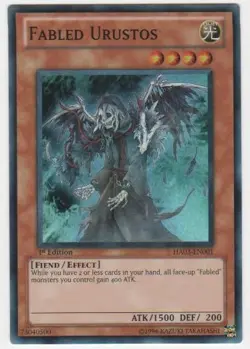 Fabled Urustos - HA03-EN001 - Super Rare - Unlimited Edition - Heavily Played - Image 1