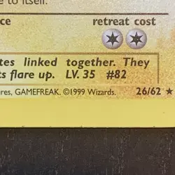 Pokemon TCG Magneton 26/62 Fossil Set Non-Holo Card LP+ - Image 3