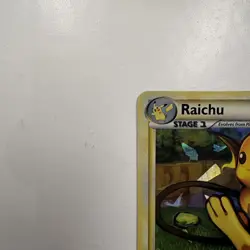 Raichu 10/123 HeartGold SoulSilver Cracked Ice Holo Rare Pokemon TCG Card - Image 3