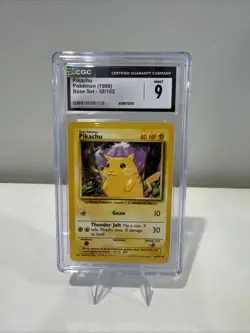 CGC 9 MINT Pikachu 1999 Base Set 58/102 Pokemon Card - Image 1