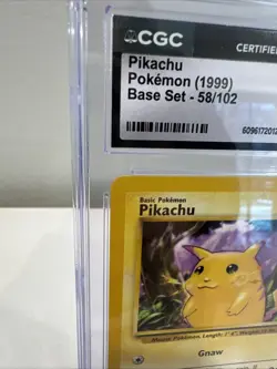 CGC 9 MINT Pikachu 1999 Base Set 58/102 Pokemon Card - Image 2