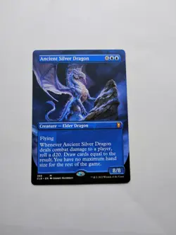 Ancient Silver Dragon (Borderless) #366 (NM) Baldur's Gate CLB Magic MTG - Image 1