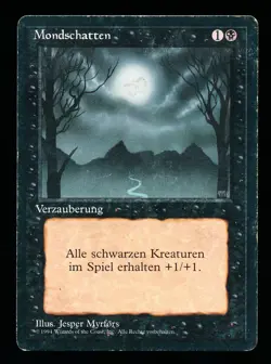 * * 1x Bad Moon x1 * * FBB MTG MP/HP Moderate to Heavy Play GERMAN - Image 1