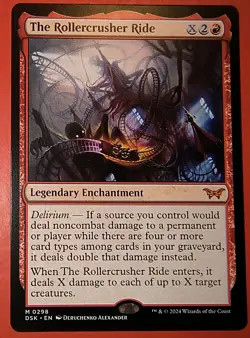 MTG - MAGIC*THE ROLLERCRUSHER RIDE* DUSKMOURN NM/M , MYTHIC #298 REGULAR FINISH - Image 1