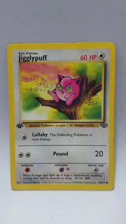 POKEMON TCG 1ST EDITION JIGGLYPUFF 54/64 JUNGLE LP - Image 1