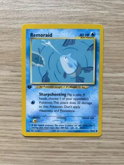 Pokemon TCG | Remoraid 50/64 Regular 1st Edition Common | Neo Revelation - Image 1