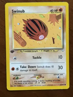 Pokemon TCG Swinub 57/64 Neo Revelation Regular 1st Edition LP/NM - Image 1