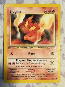 Pokemon TCG | Slugma 53/64 1st Edition Rare Non Holo LP | Neo Revelation - Image 1
