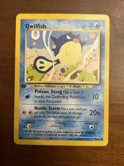 Pokemon TCG | Qwilfish 49/64 Regular 1st Edition Common MP | Neo Revelation - Image 1