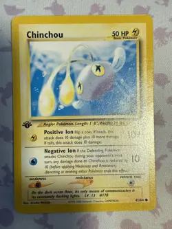 Pokemon TCG | Chinchou 42/64 1st Edition Non-Holo Common MP | Neo Revelation - Image 1