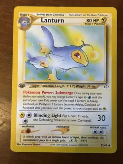 Pokemon TCG | Lanturn 32/64 1st Edition Neo Revelation Regular LP - Image 1
