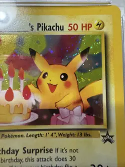 2000 Pokemon Birthday Pikachu PSA 8 NM-MT WOTC Black Star Promo #24 English - Image 2