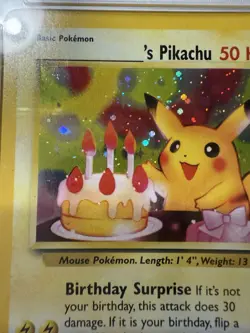 2000 Pokemon Birthday Pikachu PSA 8 NM-MT WOTC Black Star Promo #24 English - Image 3