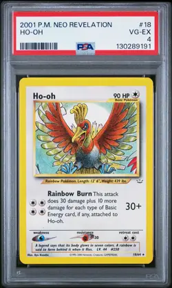 2001 POKEMON NEO REVELATION #18 HO-OH PSA 4 - Image 1