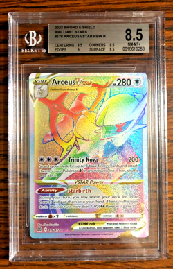 Arceus VSTAR Rainbow SR #176 - BGS NM-MT+ 8.5 - Brilliant Stars - Pokemon TCG - Image 1