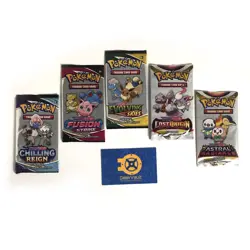 Pokemon Fun Pack Bundle x 5- Chilling Reign/Fusion Strike/Evolving Skies - Image 1