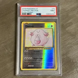 2016 Pokemon XY Evolutions Chansey Reverse Holo #70/108 PSA 9 MINT - Image 1