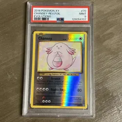 2016 Pokemon XY Evolutions Chansey Reverse Holo #70/108 PSA 9 MINT - Image 5