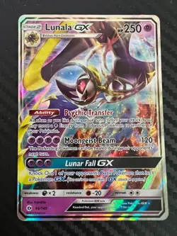 Pokemon TCG Lunala GX 66/149 2016 Sun & Moon Holo Ultra Rare NM - Image 1