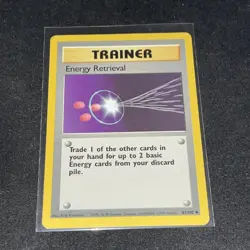 1999 Pokemon Trainer Energy Retrieval - Base Set Unlimited 81/102 - Near Mint - Image 1