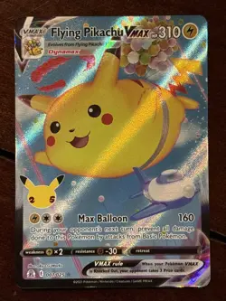 Pokemon Celebrations Flying Pikachu Vmax 007/025 Full Art Rare - Image 1
