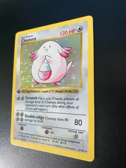 Chansey HOLO 3 1ST EDITION 1999 Base Set WOTC Pokemon MINT Condition - Image 3