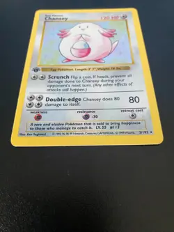 Chansey HOLO 3 1ST EDITION 1999 Base Set WOTC Pokemon MINT Condition - Image 5