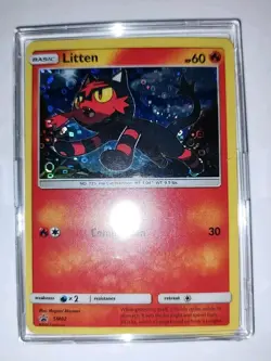 2016 POKEMON SUN & MOON GENERAL Mills Black Star PROMOTION Litten HOLOGRAPHIC - Image 1