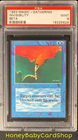 MTG Limited Edition Beta 1993 Invisibility PSA 9 Mint Old School 93/94 - Image 1
