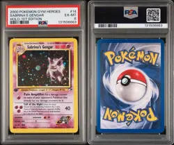 Pokemon Gym Heroes- Sabrinas Gengar - Holo 1st Edition #14 - PSA 6 - Image 5