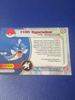 2000 Topps Pokemon TV Animation Edition Series 3 Non Holo Foil #130 Gyarados - Image 2