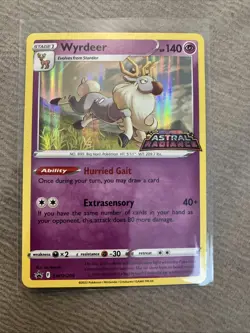 Pokemon TCG Wyrdeer Astral Radiance Stamped Holo SWSH206 - Image 1